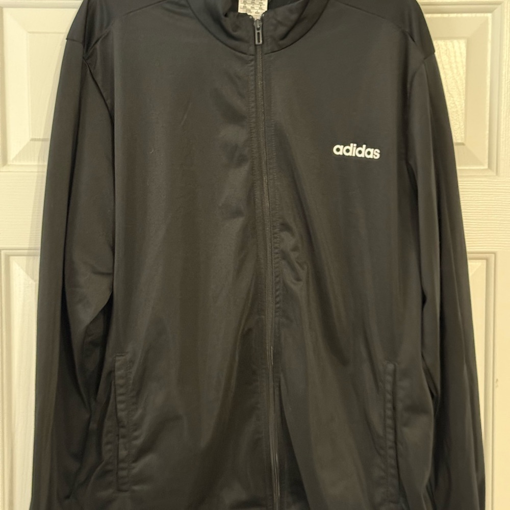 Adidas Men's Black Full-Zip Jacket 2XL